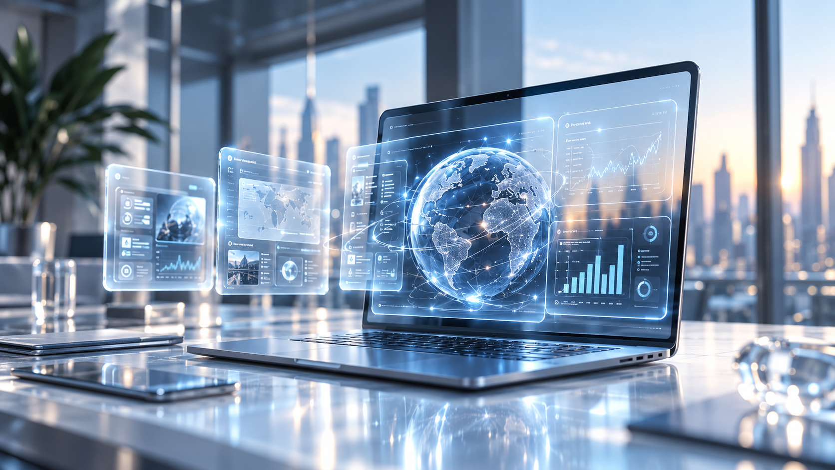 AI workflow analysis interface in a modern business environment